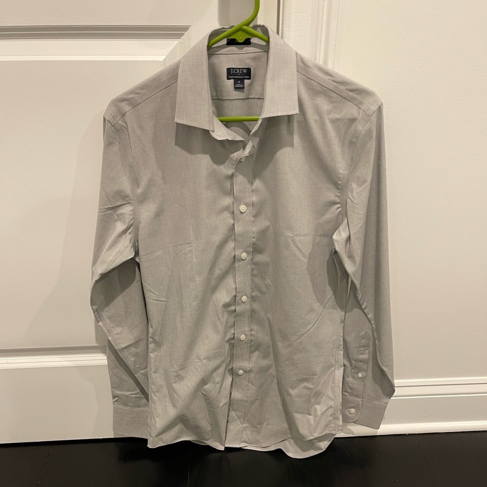 J.crew grey button down shirt
